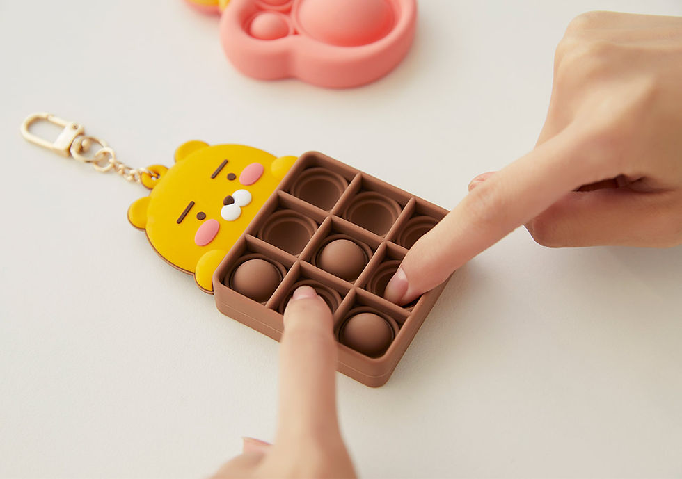 縮圖：Kakao Friends Ryan Push Pop Keyring-Chocolate