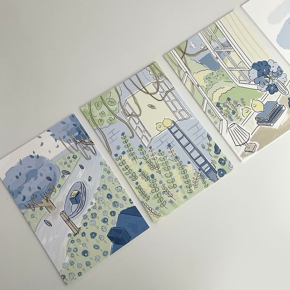 縮圖：【現貨】Second Morning Blue May Postcard 限量版明信片