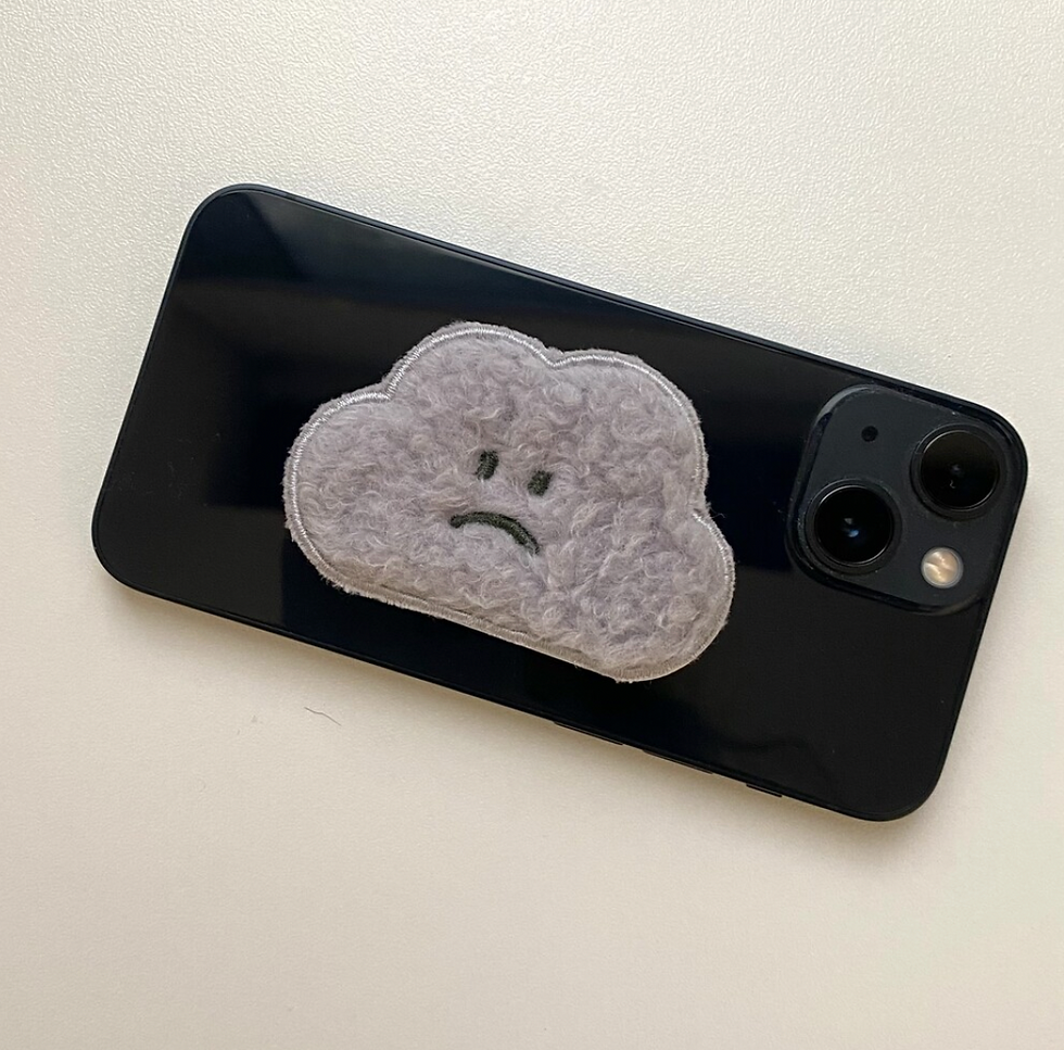 縮圖：Skyfolio Fluffy Phone Grip Tok 毛毛刺繡手機支架