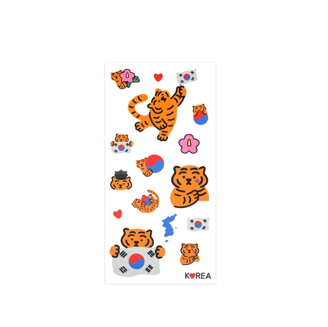 Muzik Tiger I love Korea Mix Stickers 貼紙