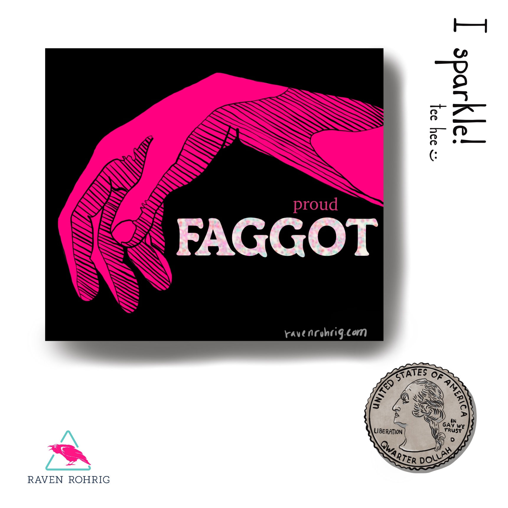 Proud Faggot - Sticker