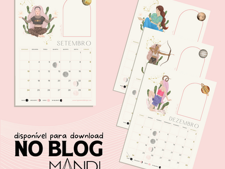 Calendário Mensal MYSTICA - Setembro a Dezembro/23
