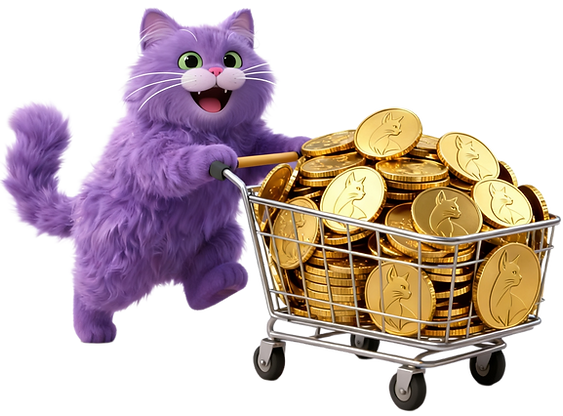 cat pushing a cart