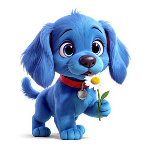 puppy smelling a flower