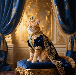 royal cat portrait