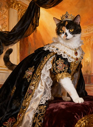 cat portrait oil painting