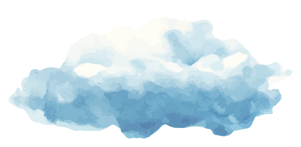 Blue Watercolor Cloud