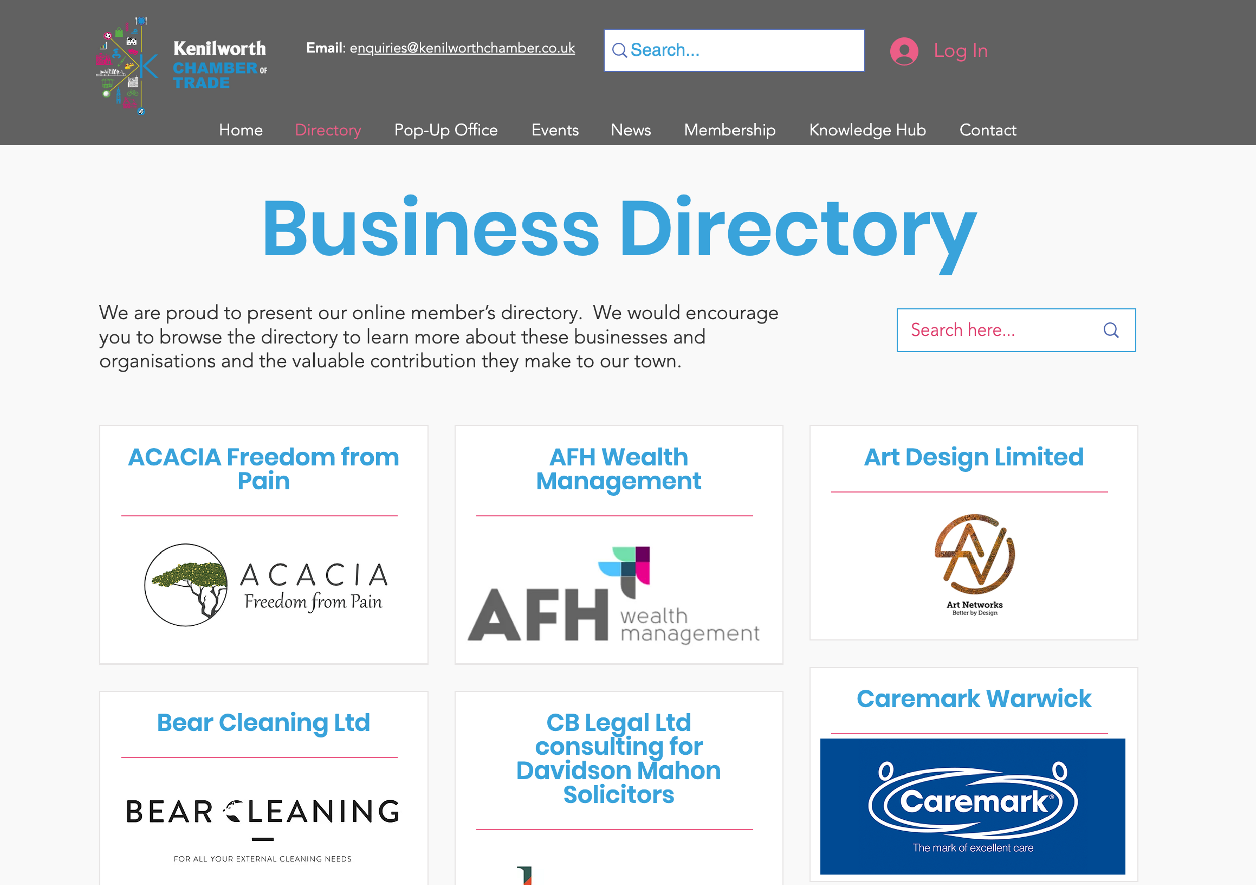 Directory Kenilworth Chamber of Trade