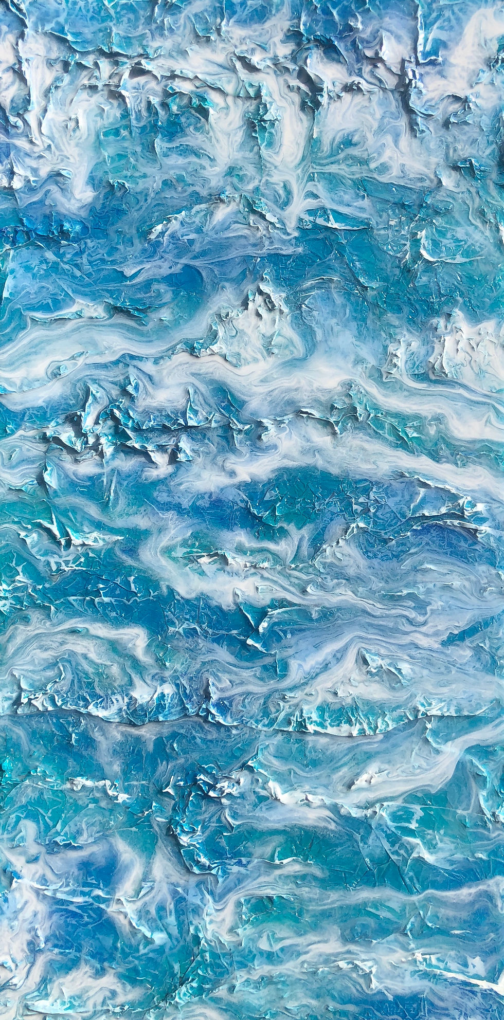OCEAN #1-Acrylic, Resin on Wood