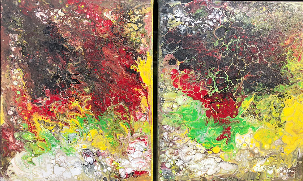 LAVA 2pc - Acrylic on Canvas