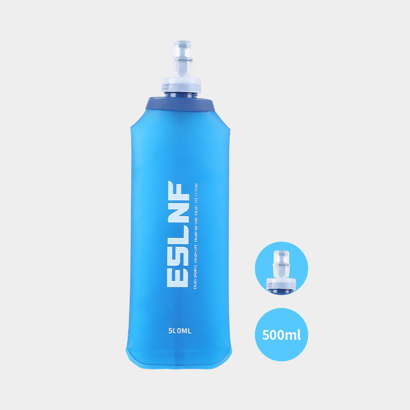 Running Bottle 500ml Soft Flask Silicone Water Bottle TPU Folding Soft Flask Spo