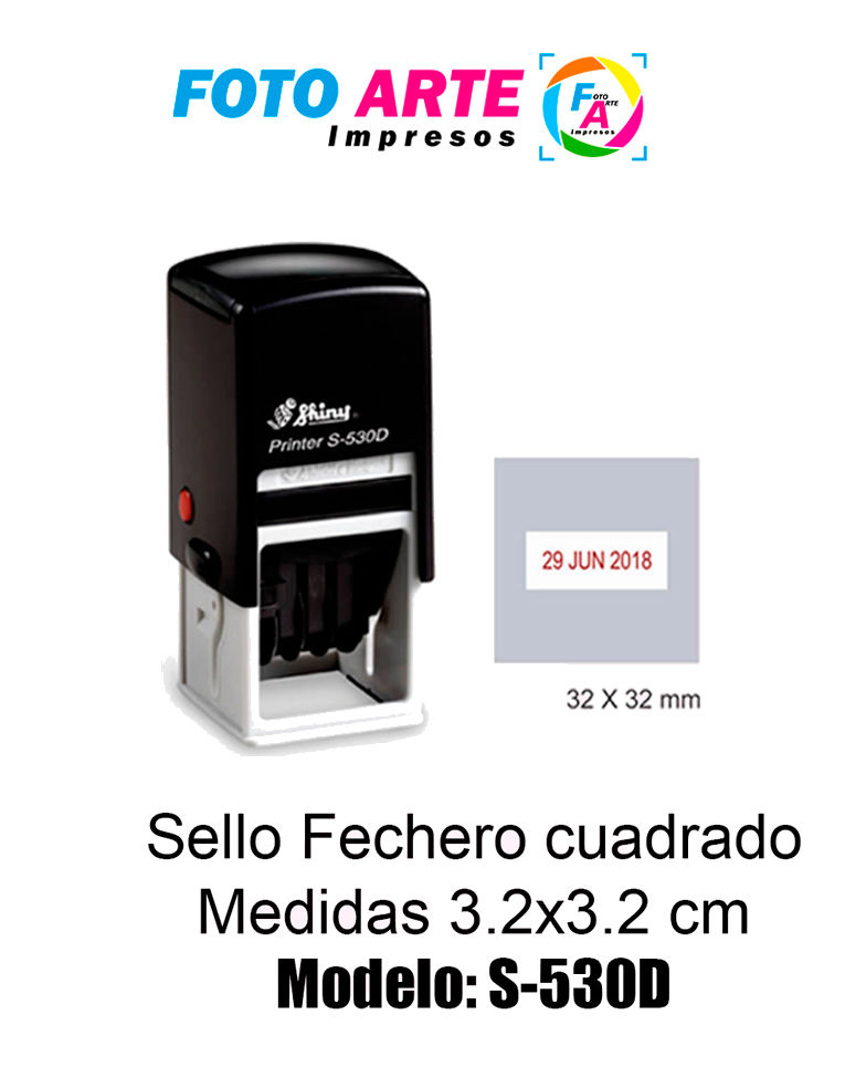 Sello Fechero automatico cuadrado S-530D