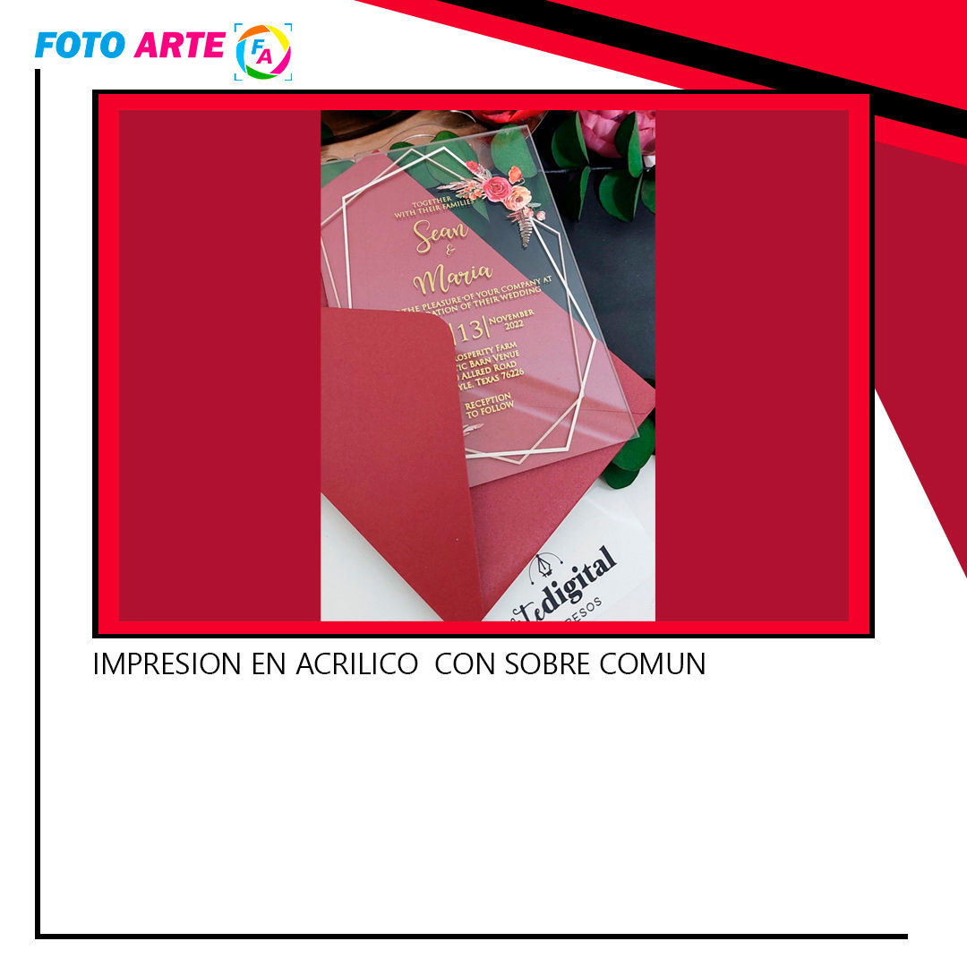 Invitación de boda cristalino