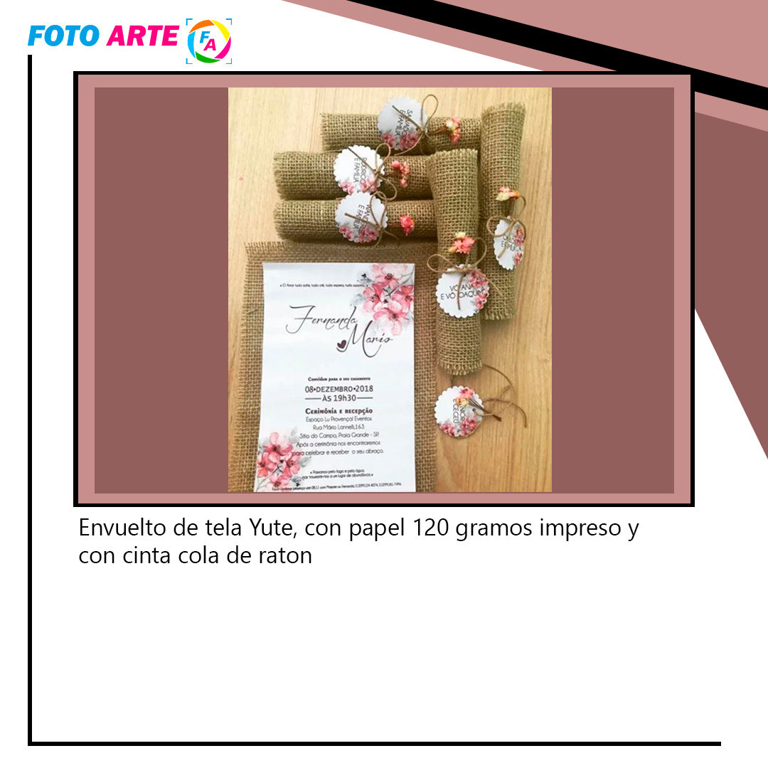 Invitación de boda de campo