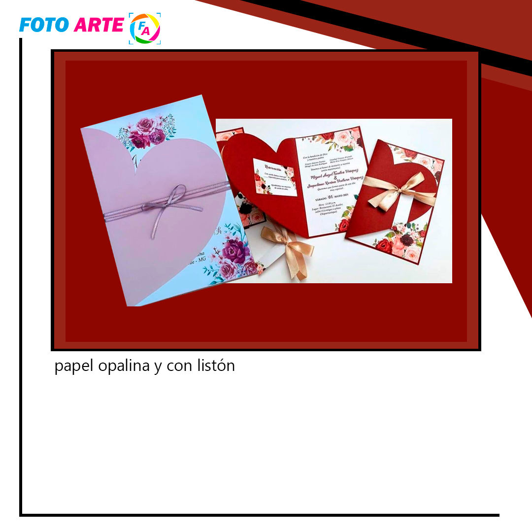 Invitación de boda corazón