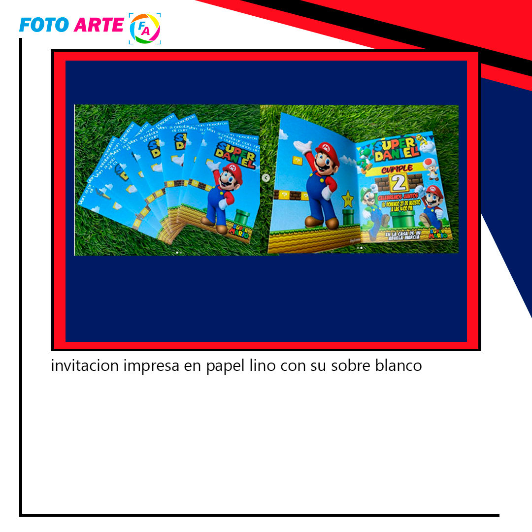 Invitación de cumpleaños Mario