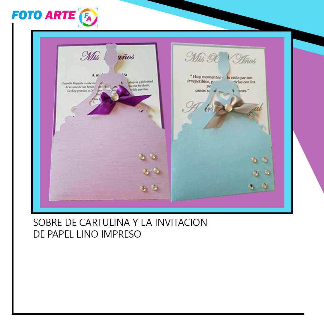 Invitación de 15 años con perlitas