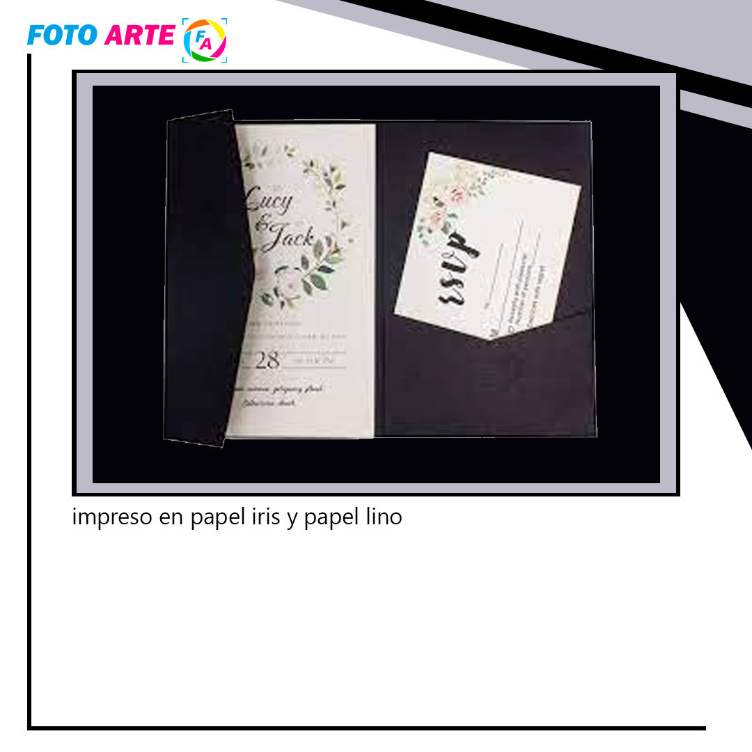 Invitación de esquela estilo folder