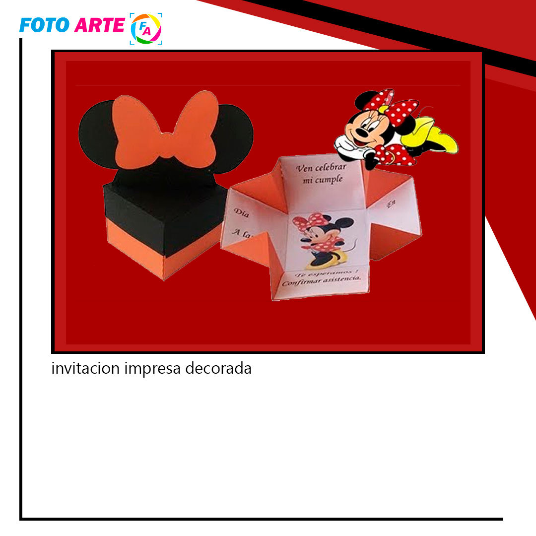 Invitación de cumpleaños de cajita