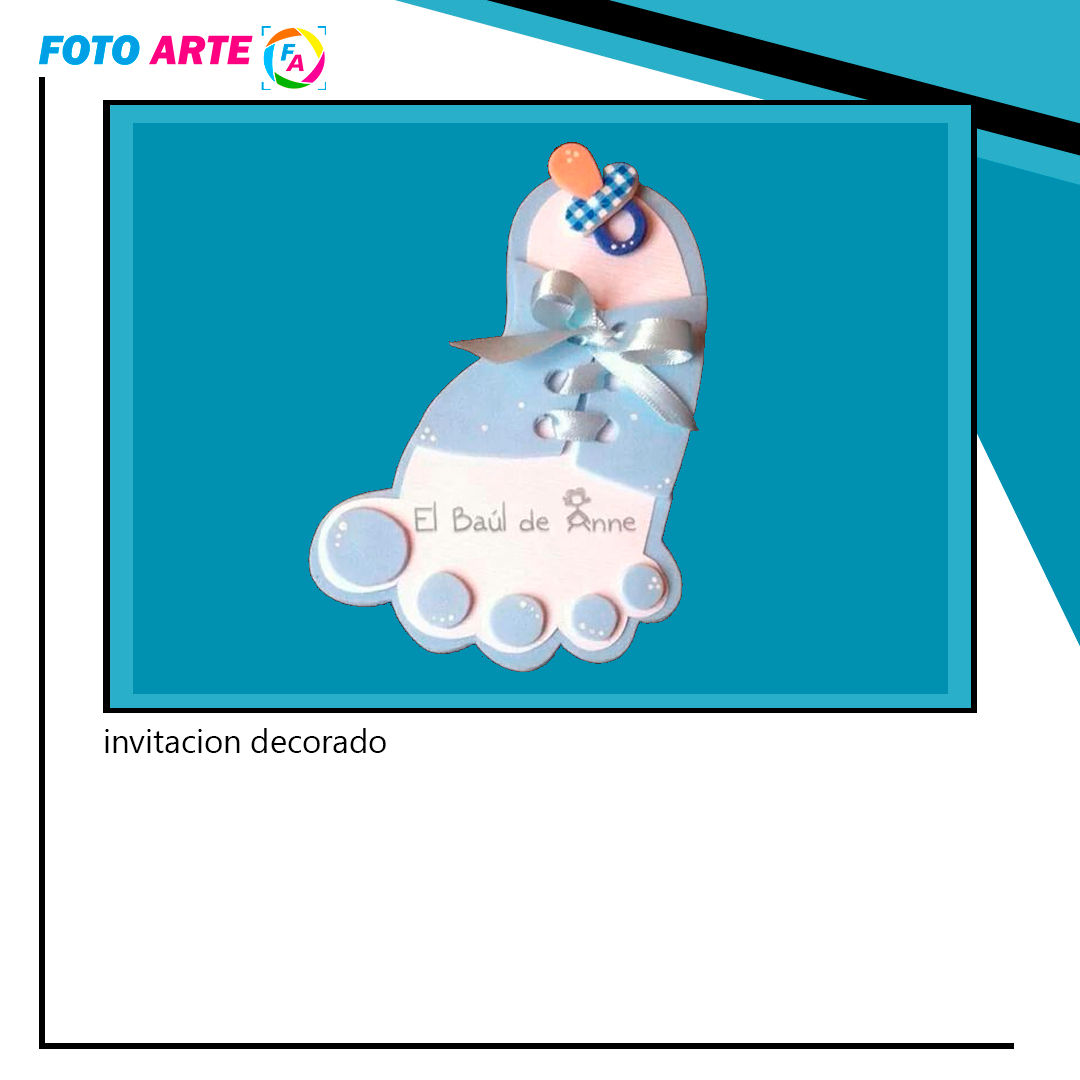 Invitación de baby shower piecito