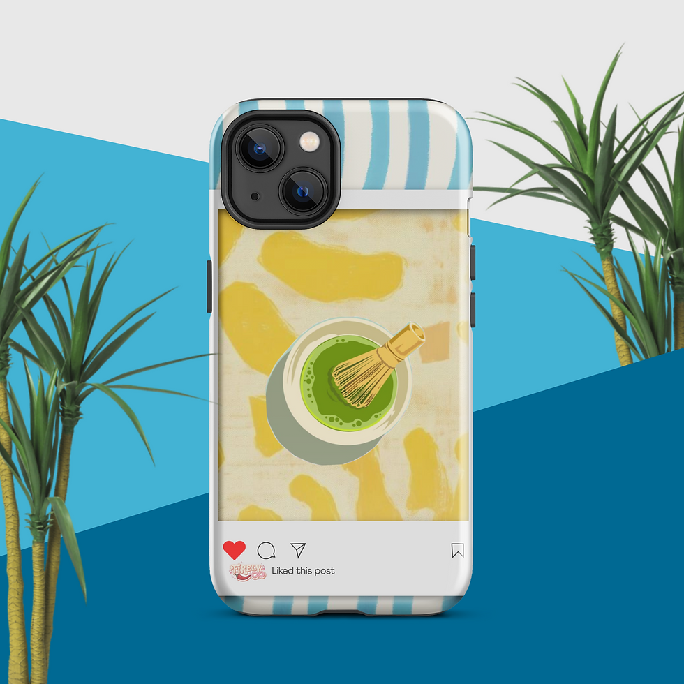 Thumbnail: iPhone Matcha x INSTApost Tough Phone Case – GLOSSY Girly Aesthetic Protection