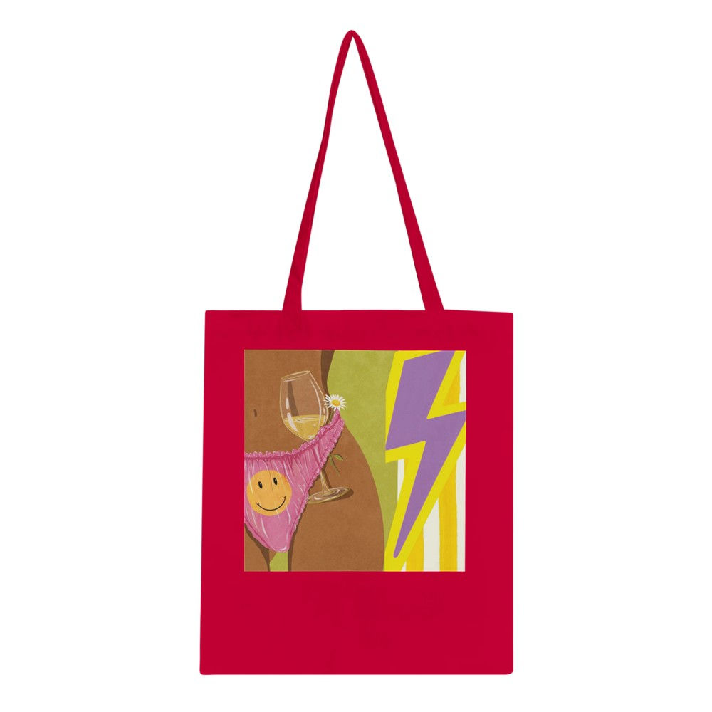 Red Wine vs Matcha Cotton Tote Bag | Sustainable Firely8 Accessory