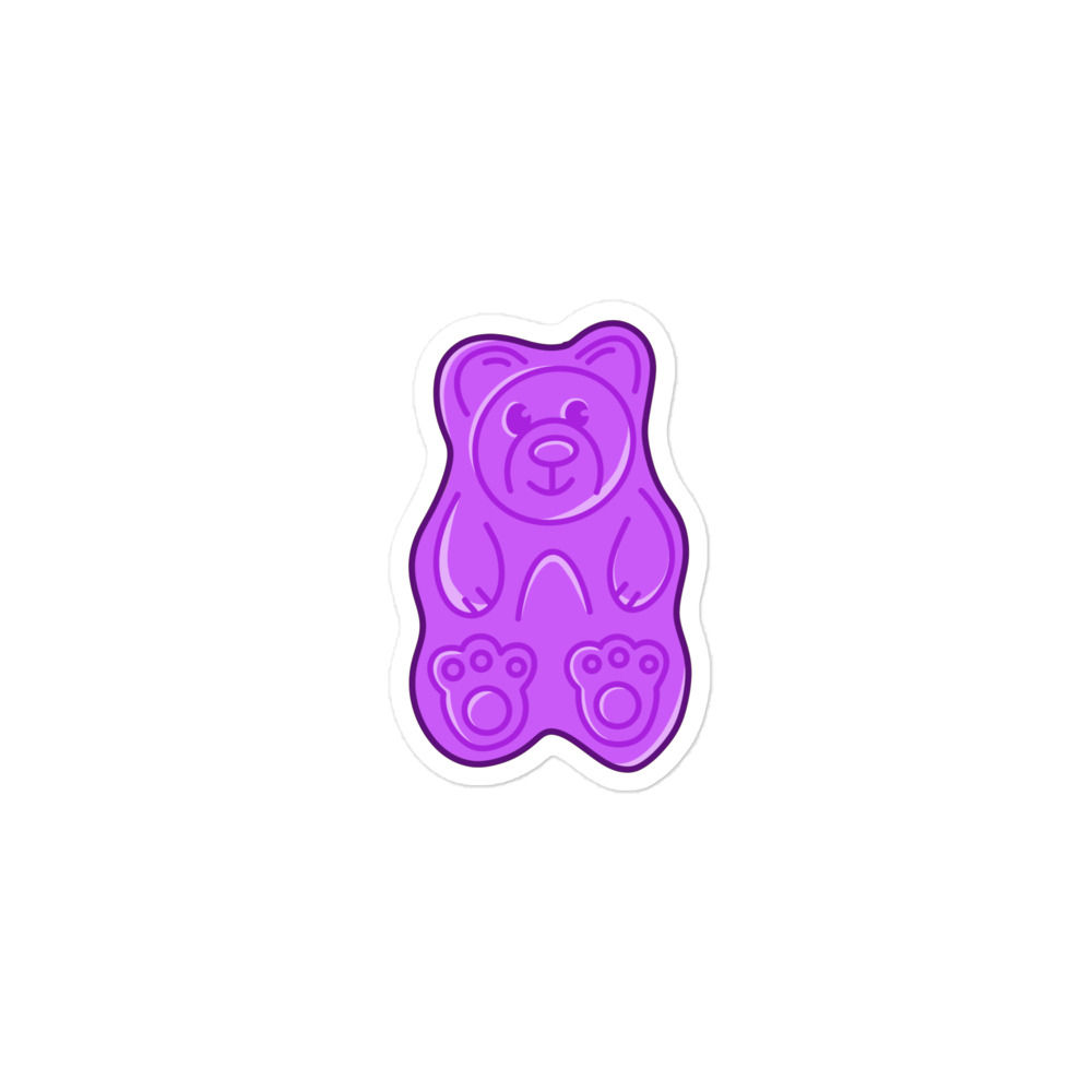 Purple Gummy Bear Sticker