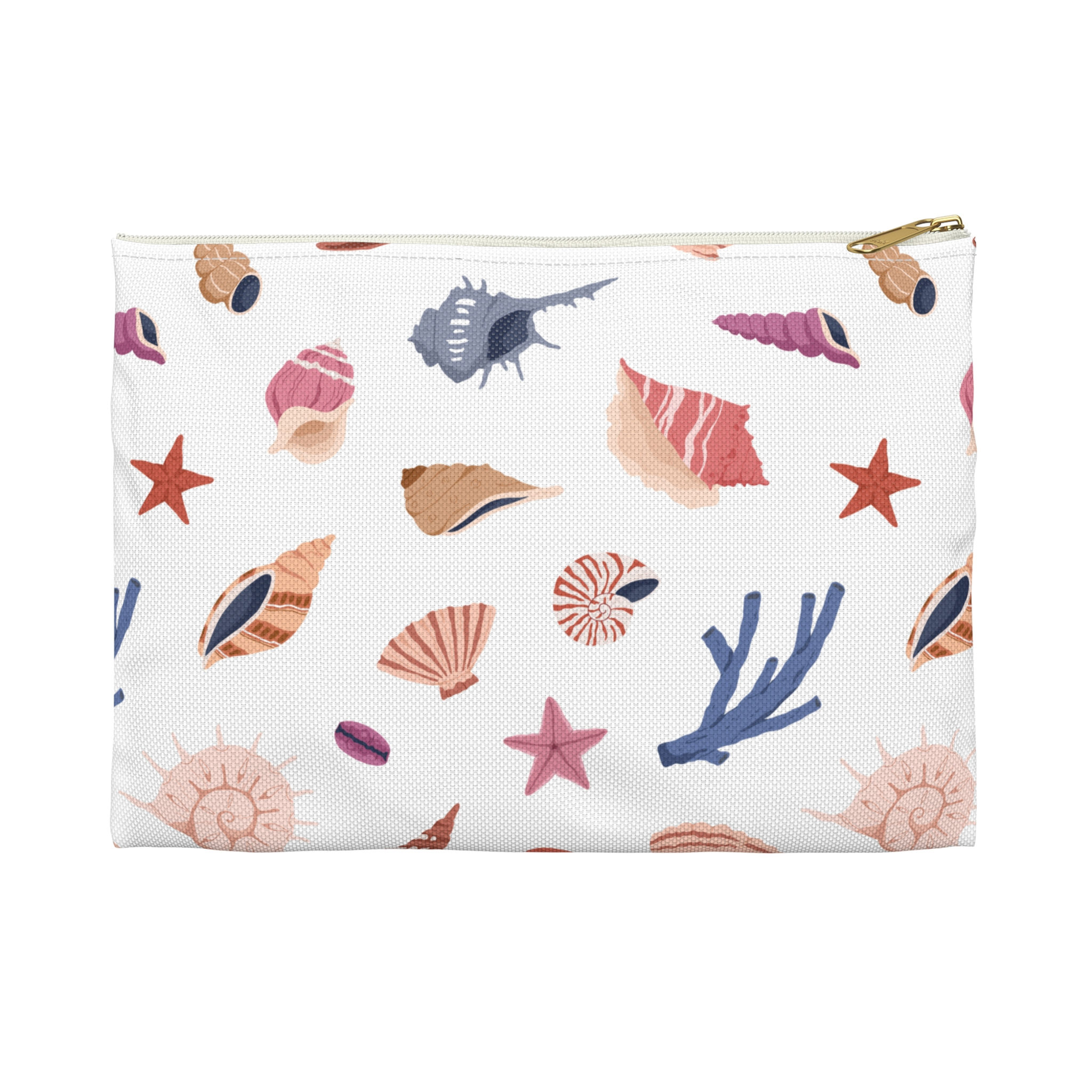 Seashell Accessory Pouch in White