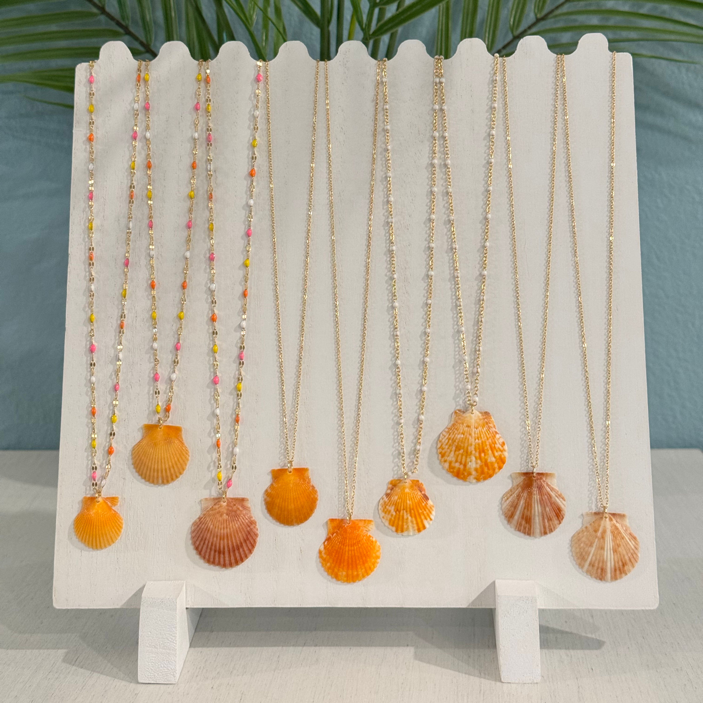 Orange Seashell Necklace