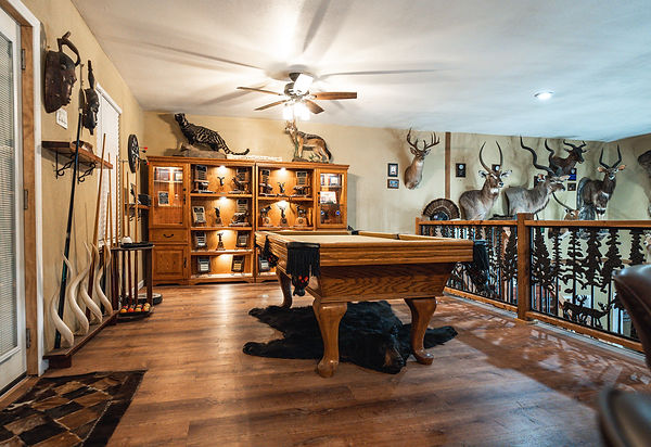 Pool table, Ping pong table, poker table at the B-Tex Ranch