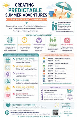 Autism and Summer Adventures free Checklist
