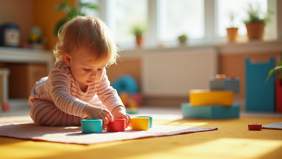 Eye-level view of a colorful sensory play area designed for children with autism