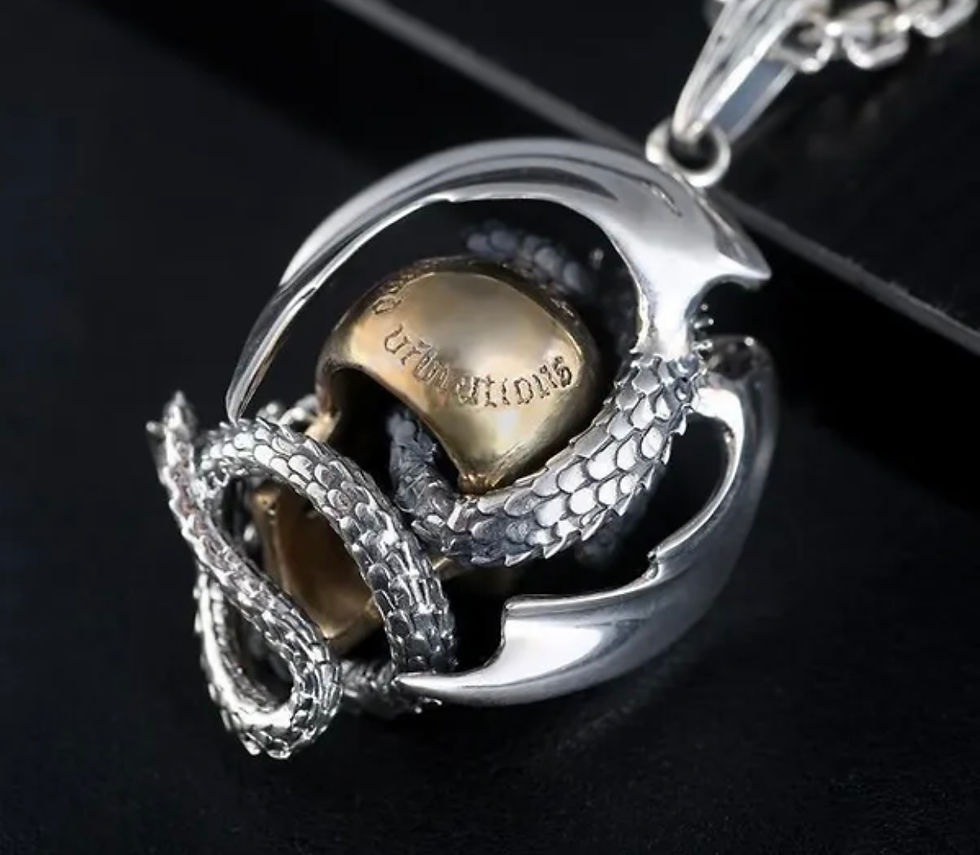Thumbnail: Stainless Steel Dragon Nest Necklace 
