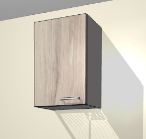 KITCHEN WALL UNIT 600 MM HIGH PLATE 1 DOOR LEFT HAND 400 MM WIDE