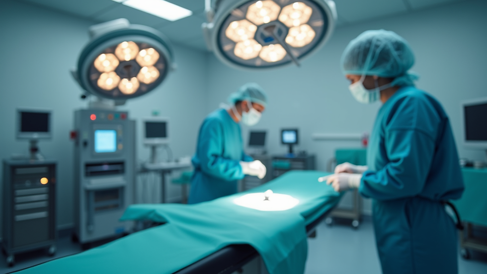 Close-up view of advanced medical equipment in surgical room