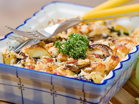 Auflauf mit Gnocchi und Pilzen