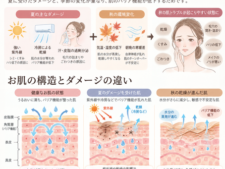 秋肌について〜夏のダメージを残さない9月のフェイシャルケア〜