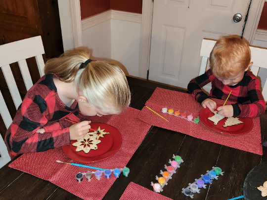 Thumbnail: Christmas Ornaments! Paintable, Laser-Cut! WITH 12-Color Paint Set & 2 Brushes