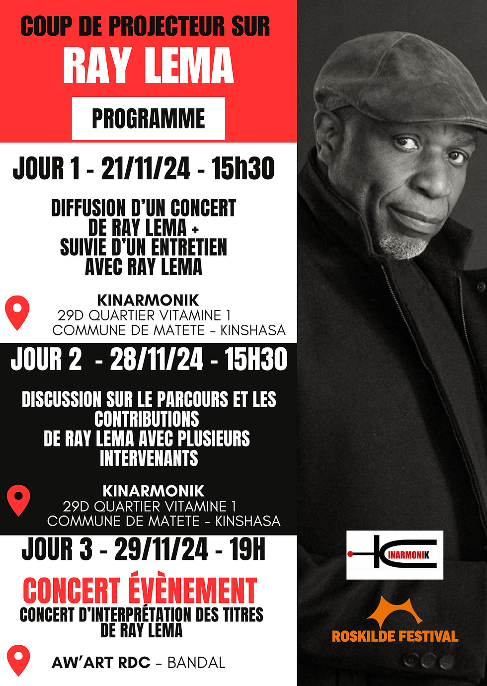 Programme Coup de Projecteur sur Ray Lema