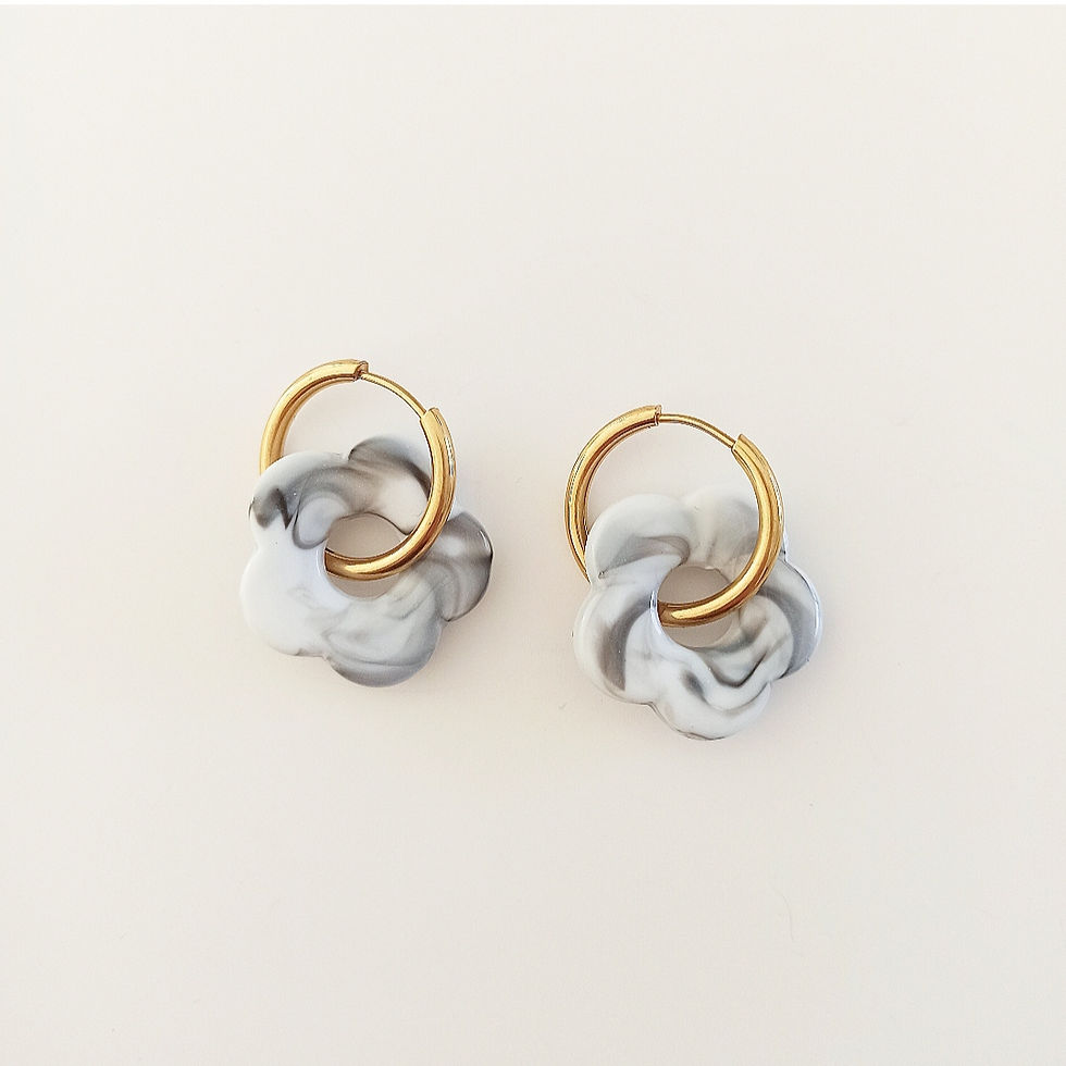 Miniature : Boucles d'oreilles créoles Marguerite (30 variantes)