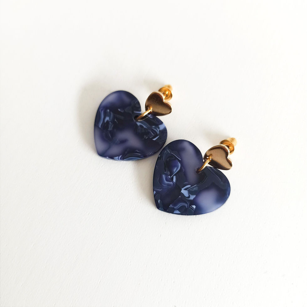 Miniature : Boucles d'oreilles coeur (4 couleurs)