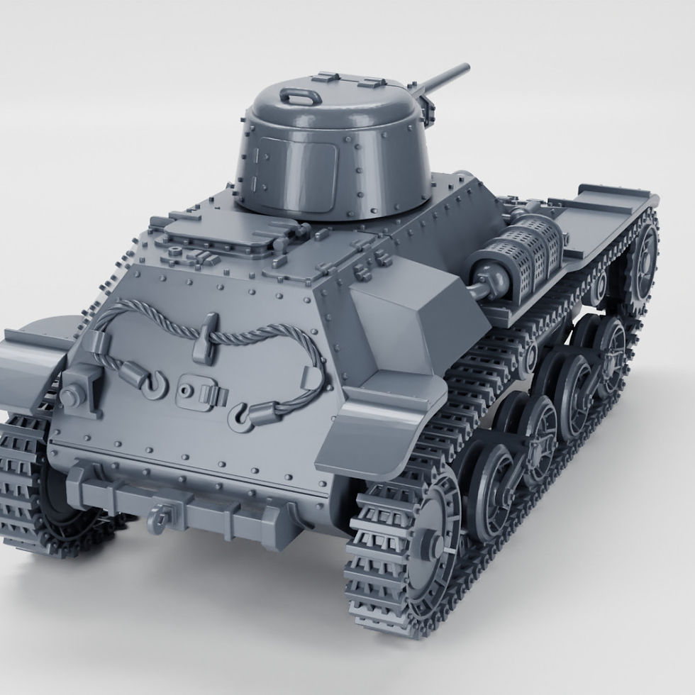 Thumbnail: Type 97 Te-Ke Tankette + 2 Tankmen (Japan, WW2) - PERSONAL USE