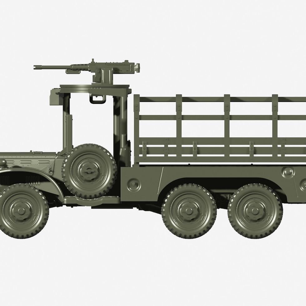 Thumbnail: Dodge WC-63 with winch + machine gun (1.5‑ton, 6x6)(US, WW2) - COMMERCIAL USE