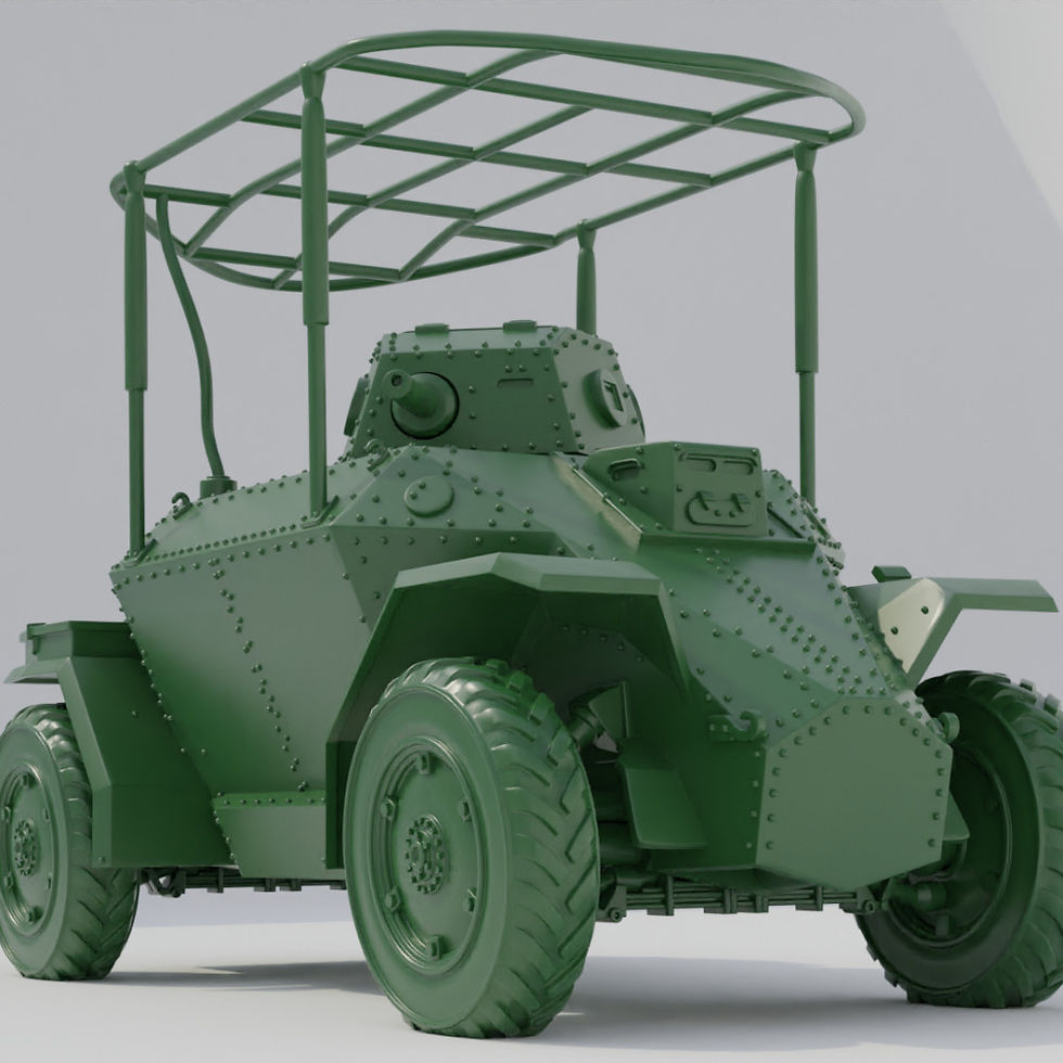 Thumbnail: 40M Csaba Armoured Car + 3 Tankmen (Hungary, WW2) - COMMERCIAL USE