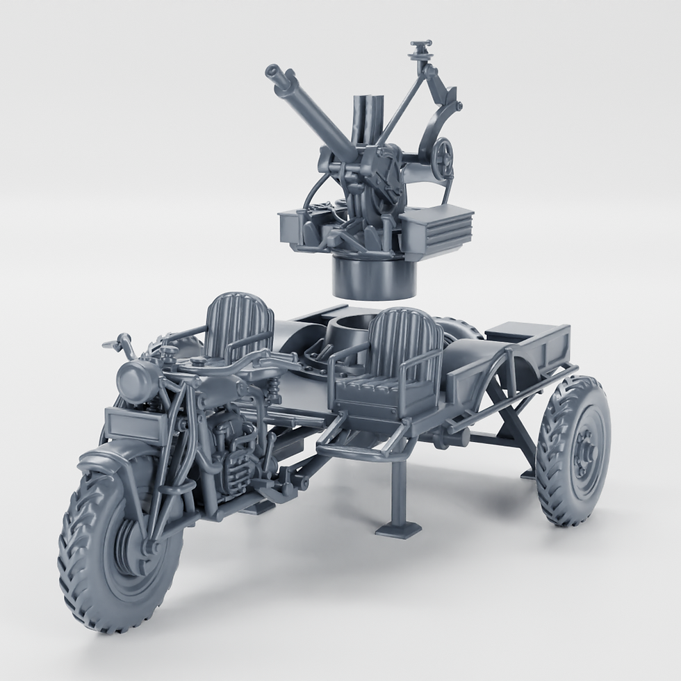 Thumbnail: Tricycle FN Tricar T3 + version with Browning 13.2mm AA gun (Belgium,WW2) - PERS