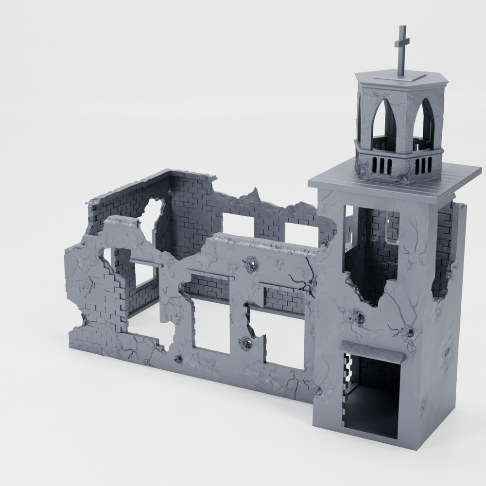 Destroyed Christian church near Shuri Castle (Japan, Okinawa, 1945) - PERSONAL