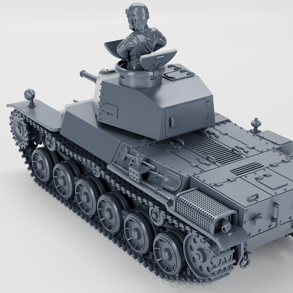 Прев'ю: Середній танк Type 2 Ho-I + 2 танкісти (Японія, Друга світова війна) - КОМЕРЦІЙНЕ ВИКОРИСТАННЯ