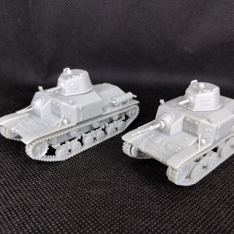 Thumbnail: Tankette Type 92 Jyu-Sokosha (early+late) + 2 Tankmen (Japan, WW2) - COMMERCIAL