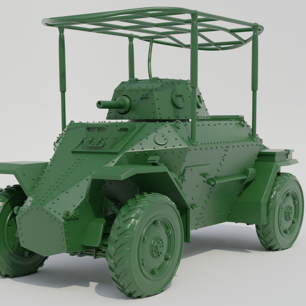 Thumbnail: 40M Csaba Armoured Car + 3 Tankmen (Hungary, WW2) - COMMERCIAL USE