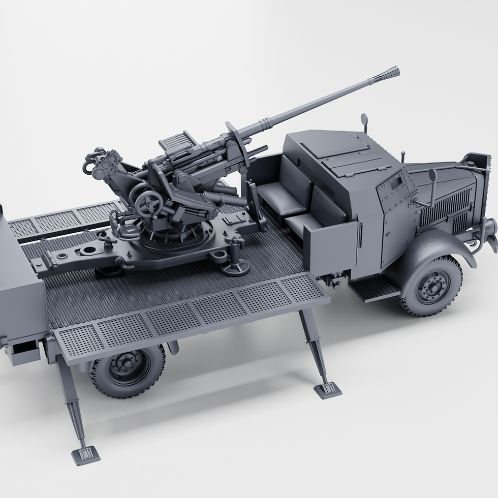 Thumbnail: Mercedes L4500A 4.5t als Flakwagen für 3.7cm Flak 37  (Germany, WW2) - PERSONAL
